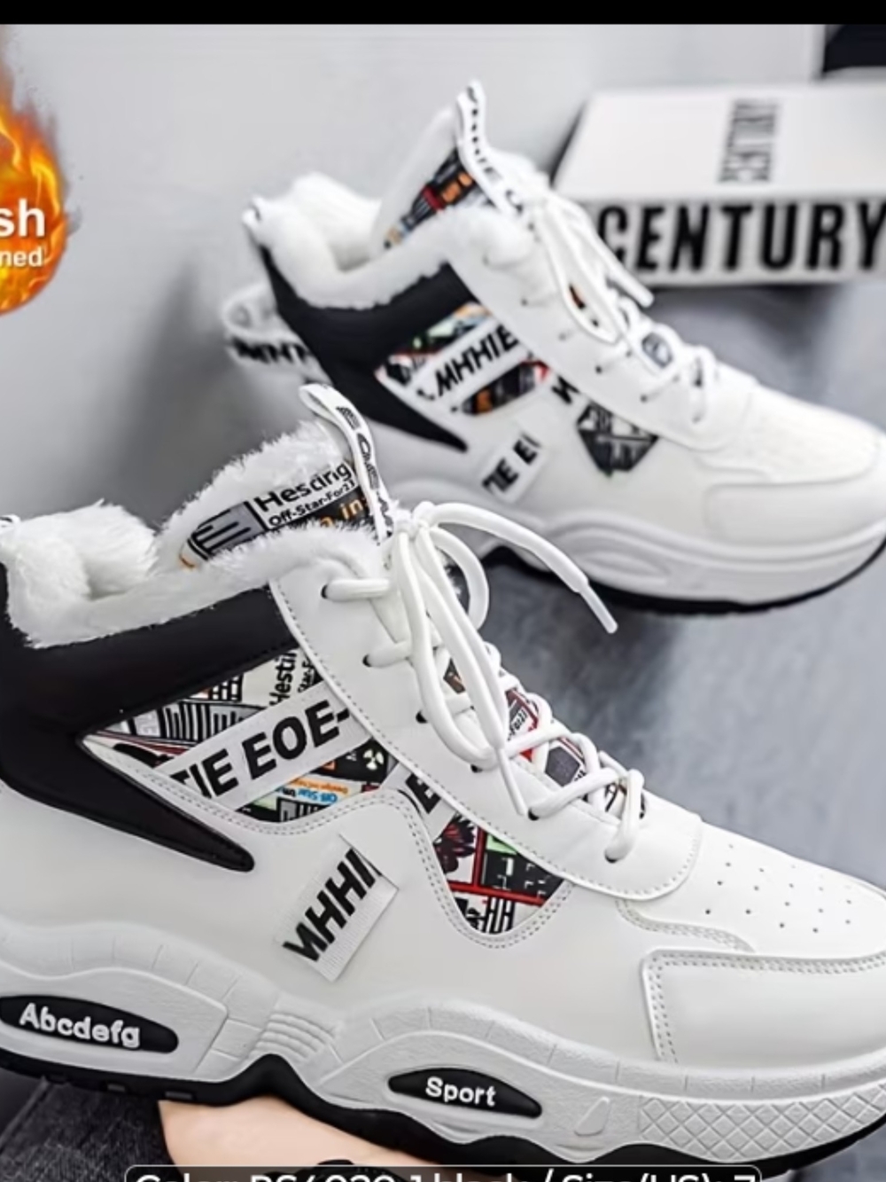 Off-White White & Black Graphic-Panel Platform Sneakers - Women